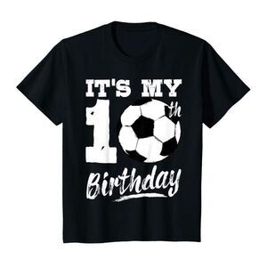 Kids Soccer 10th Birthday T Shirt